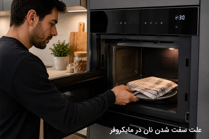علت سفت شدن نان در مایکروفر